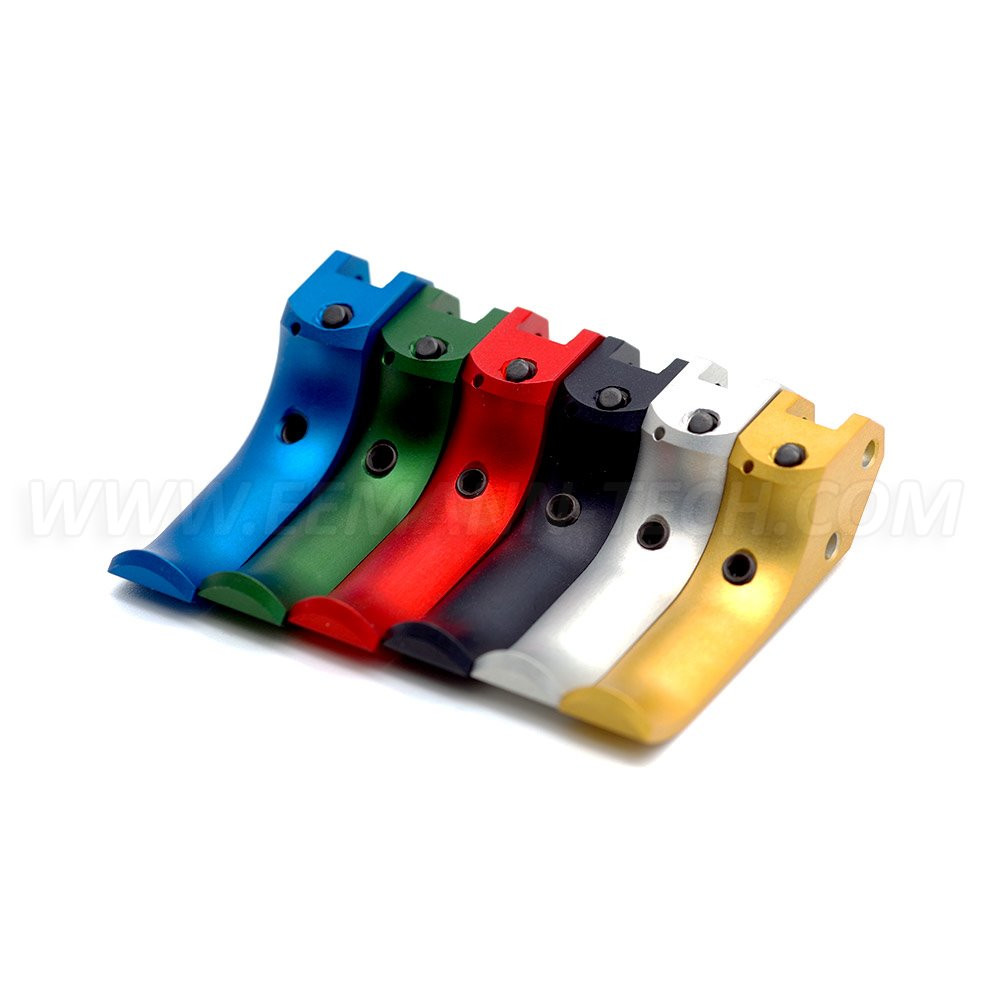 Eemann Tech SA Trigger for CZ 75, Hooked, Color: Red, Type: Smooth