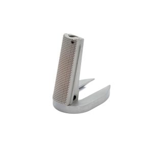 Eemann Tech Two Pieces Magwell for 1911, 25lpi Checkered, Color: Silver
