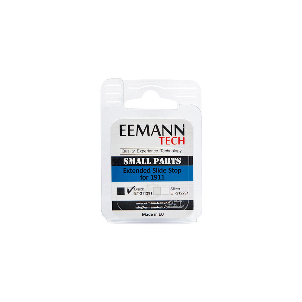 Eemann Tech Extended Slide Stop for 1911, Color: Silver - Image 3