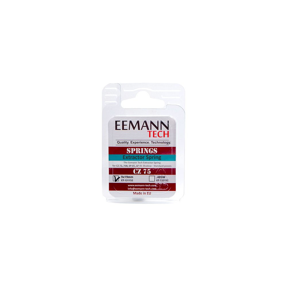 Eemann Tech Extractor Spring for CZ 75, Caliber: .40S&W
Using the following data as context:
Categories: Parts & components, Parts > Springs
Tags: Eemann Tech - Image 3