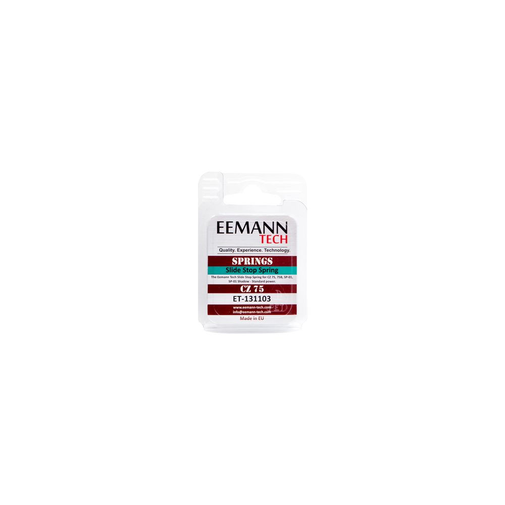 Eemann Tech Slide Stop Spring for CZ 75
Using the following data as context:
Categories: Parts & components, Parts > Springs
Tags: Eemann Tech - Image 3