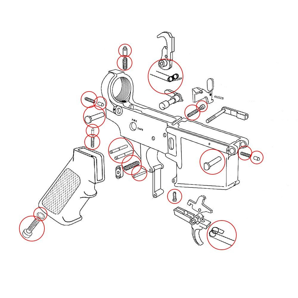 Eemann Tech Lower Small Parts Set for AR-15 - Image 3