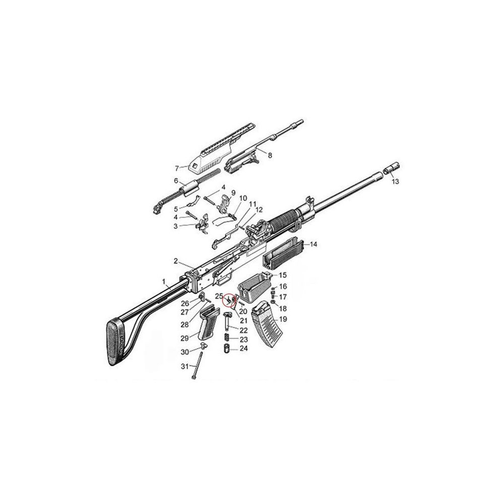 Eemann Tech Magazine Catch Spring for Molot-Vepr 12ga - Image 3