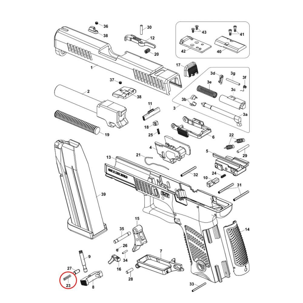 Eemann Tech Magazine Catch Spring for CZ P-10 - Image 2