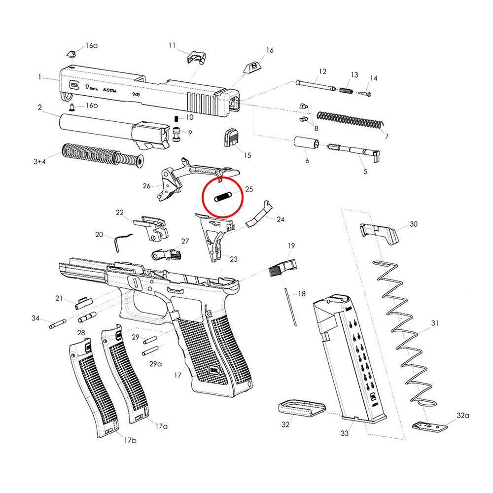 Eemann Tech Trigger Spring for GLOCK GEN 3/4 - Image 2