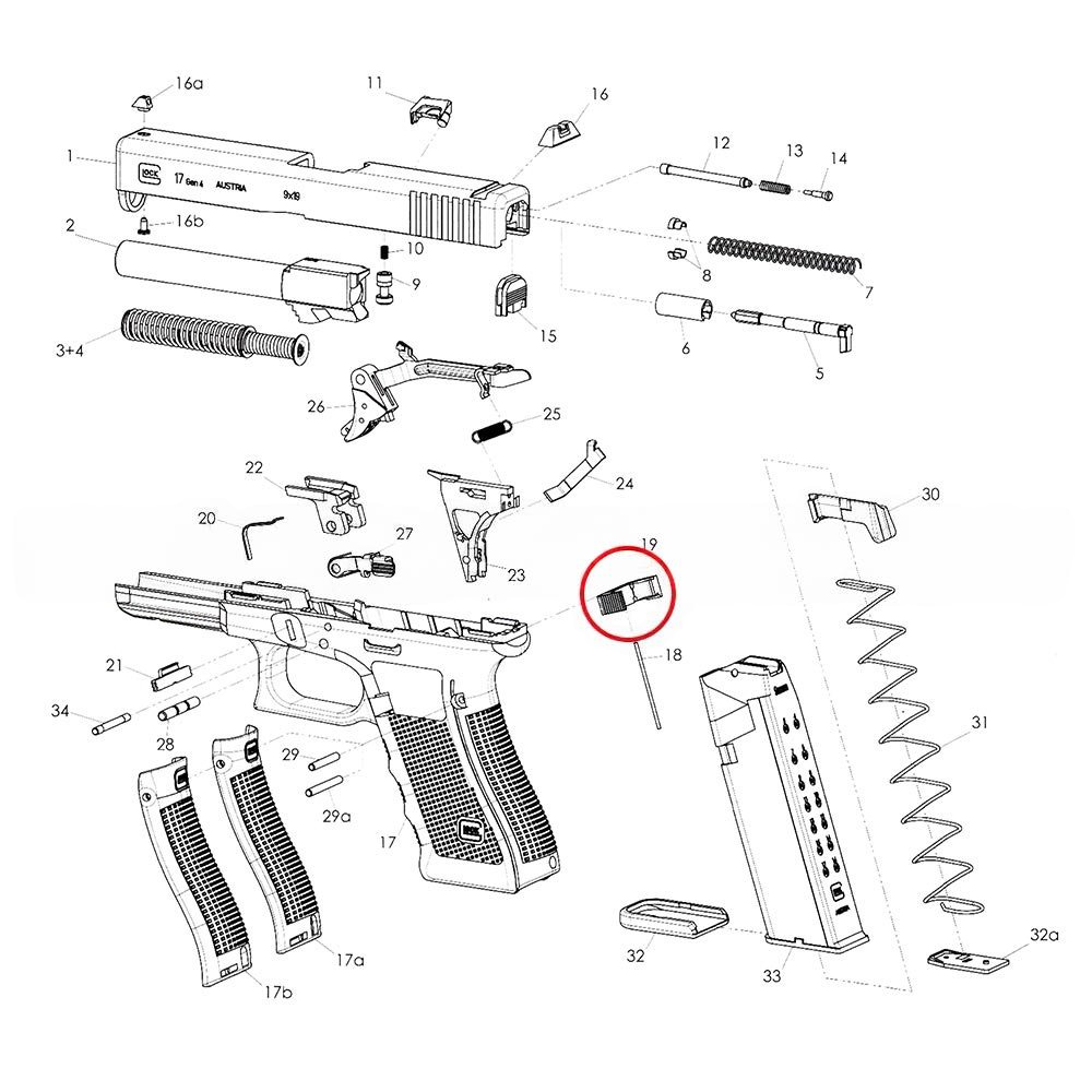 Eemann Tech Magazine Catch Extended for GLOCK GEN3 - Image 2