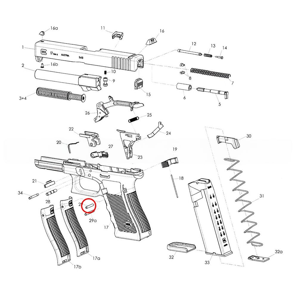 Eemann Tech Trigger Housing Pin for GLOCK - Image 2