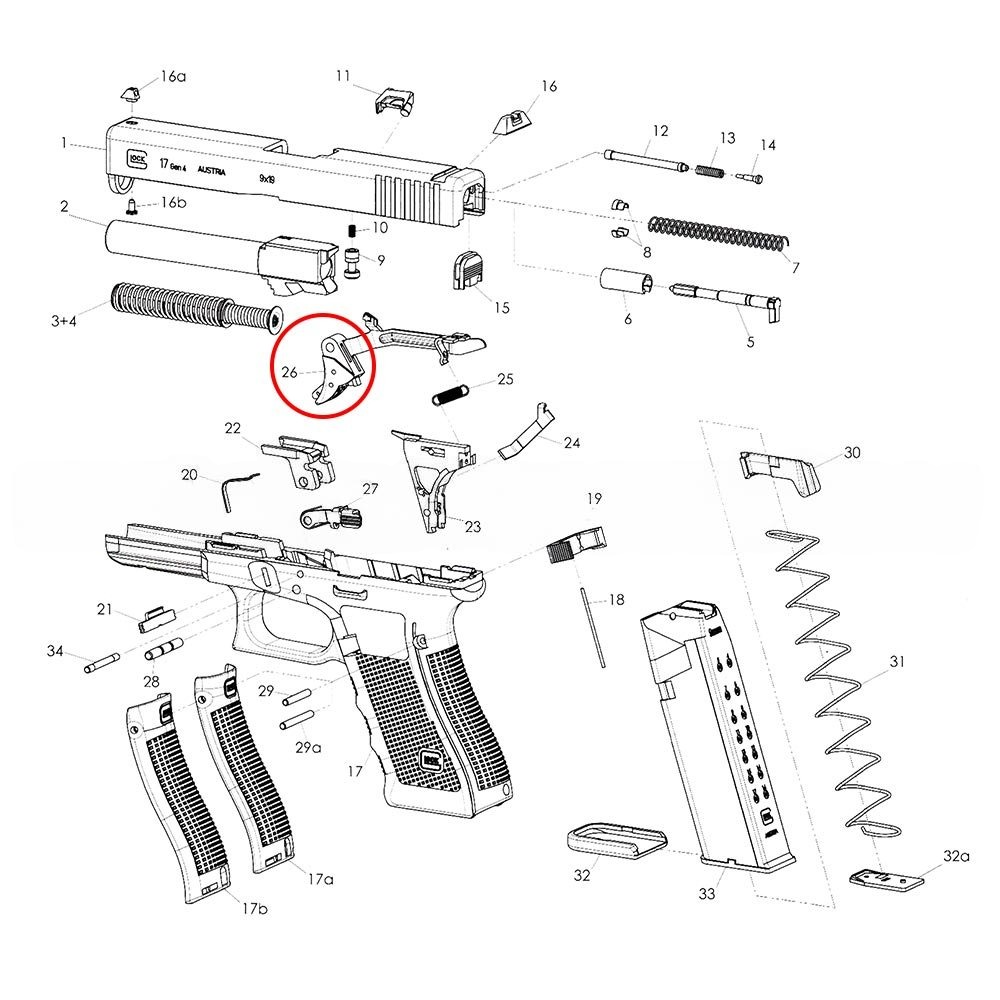 Eemann Tech Trigger with Trigger Bar for GLOCK GEN3 9MM - Image 2