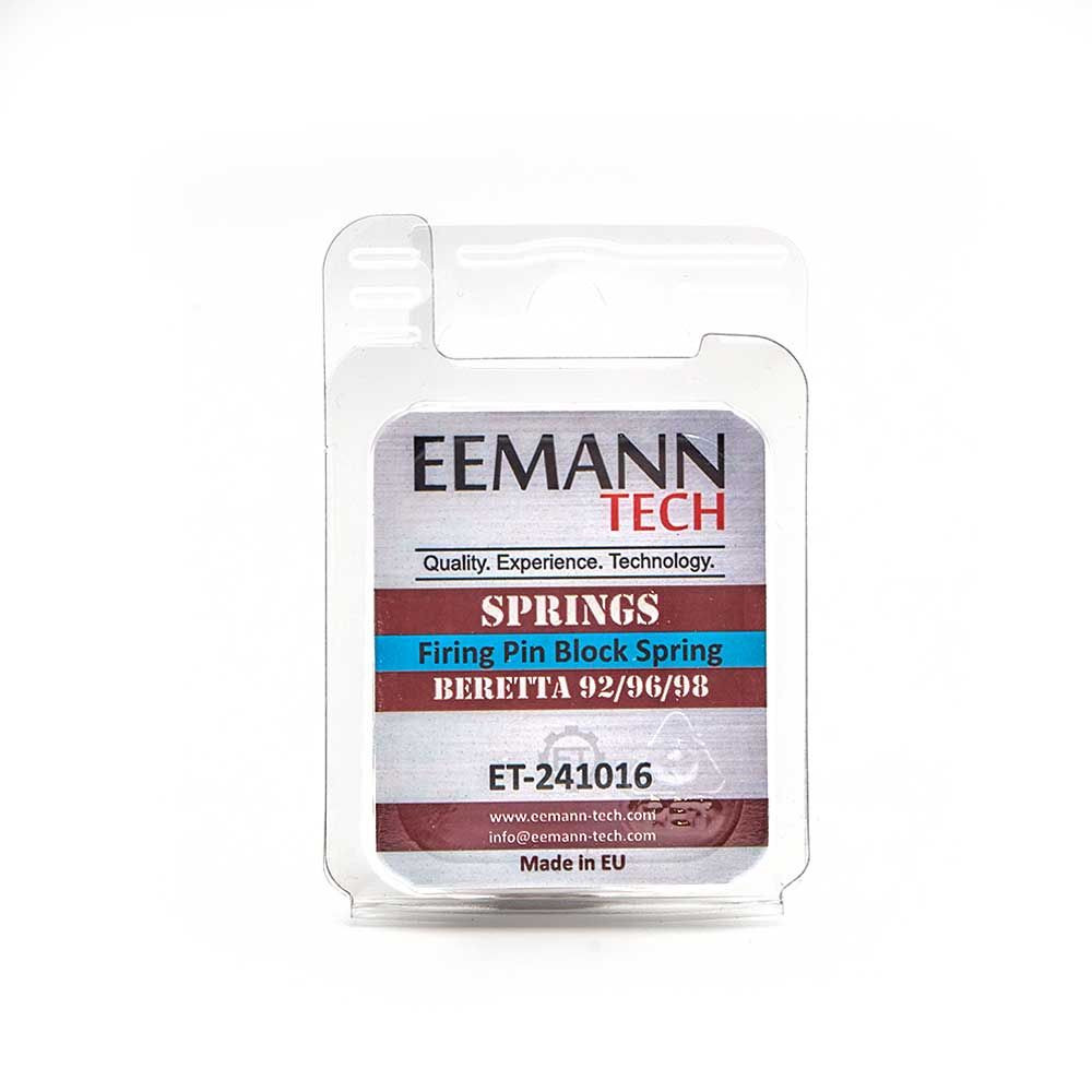 Eemann Tech firing pin block spring for Beretta 92/96/98
Using the following data as context:
Categories: Parts & components, Parts > Springs
Tags: Eemann Tech - Image 3