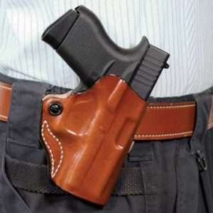 Desantis Mini Scabbard Holster for RH OWB Leather 1911 Tan