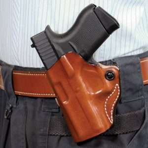DeSantis Mini Scabbard Holster LH OWB Leather SIG P365 Tan