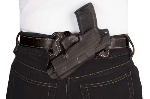 DeSantis Black Leather Colt 1911 OWB Holster