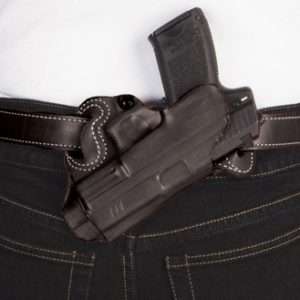 RH OWB Leather Holster for Glock 20/21 Black
