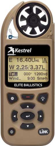 Kestrel 5700 Elite with Applied: Ballistics Precision, Link Desert Tan