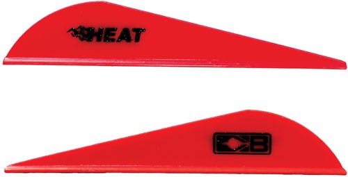 Bohning Heat Vane 2.5" Solid Red 36PK Archery Accessory