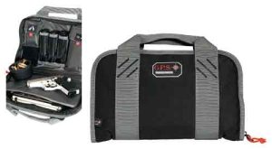 Black/Grey Nylon GPS Double Compact Pistol Case
