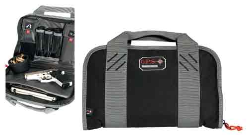 Black/Grey Nylon GPS Double Compact Pistol Case