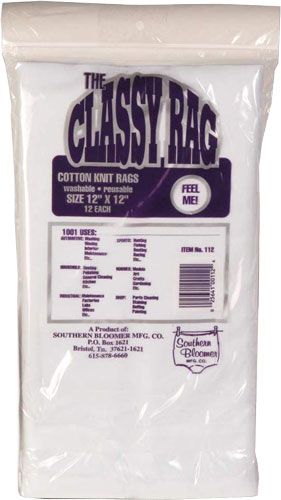 Southern Bloomer 100% Knit Rags 12" x 12" - Pack of 12