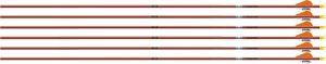 Easton Arrow FMJ 5mm 340 with 2" Bully Vanes Autum Orange Arrow Pack