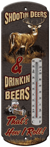 Rivers Edge Thermometer - Durable Tin Weather Thermometer