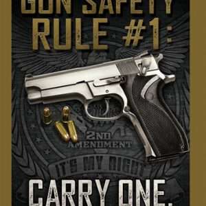 Gun Safety Sign 12"x17" - Durable Construction