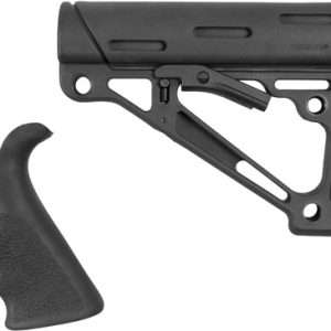 Collapsible Stock Mil-Spec Black Grip Overmolded Hogue AR-15