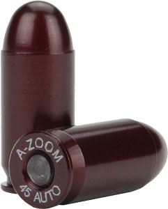 A-Zoom Metal Snap Cap .45ACP 5-Pack for Safe Firearm Testing