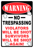 Rivers Edge Warning Sign 12"x17" Tin Sign