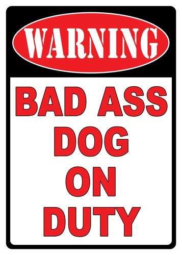 Rivers Edge Warning Sign for Aggressive Dogs