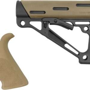 Hogue AR-15 Grip & Overmolded, Mil-Spec FDE Buttstock
