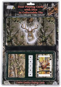 Rivers Edge Cards & Dice Tin - Mossy Oak Camo