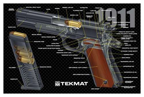 11x17 TekMat Armorers Bench Mat for 1911 Pistol