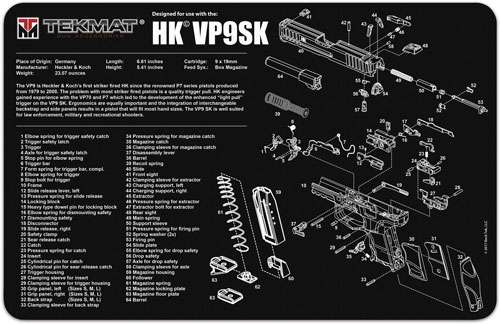 HECKLER & KOCH VP9SK TekMat Armorers Bench Mat, Exploded View