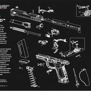 11x17 S&W M&P Shield Black Bench Mat