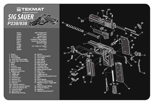 11x17 TekMat Armorers Bench Mat for Sig Sauer