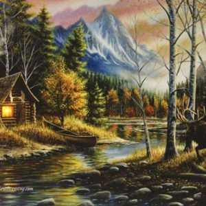 24"X16" LED Wrapped Canvas "Living the Dream" Art