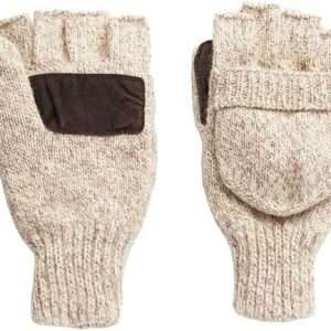 Hot Shot Basics Ragg Wool Pop-Top Mitten in Oatmeal