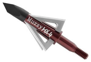 Muzzy Broadhead MX4 4-Blade 100GR 1 1/8" CUT 3PK