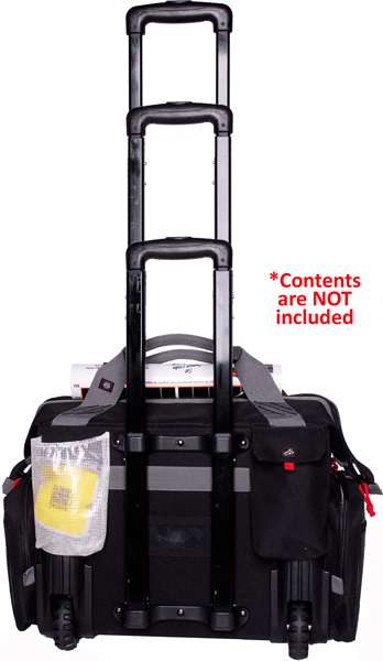 GPS Rolling Range Bag Telescoping Handle Black Durable