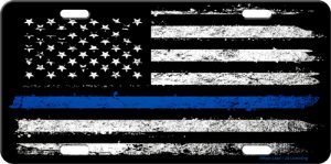 American Blue Line License Plate - Support Law Enforcement
