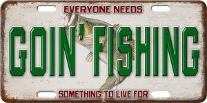 Rivers Edge License Plate for Fishing Enthusiasts