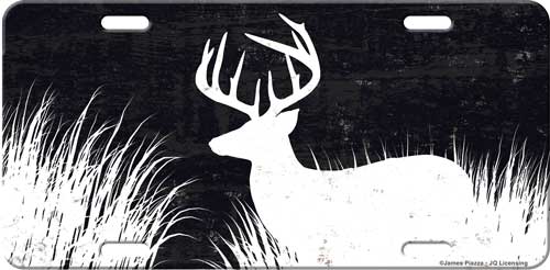 DEER SILHOUETTE License Plate - Rustic Charm, Nature Beauty