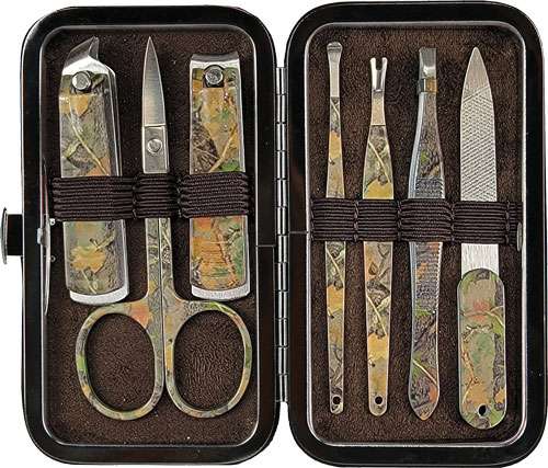 Rivers Edge Men's Green Camo Manicure Set