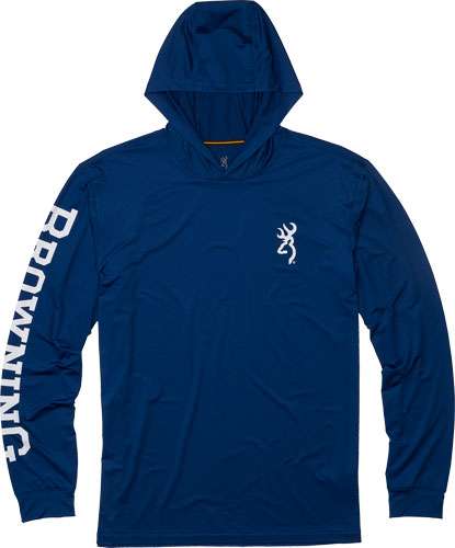 Browning Navy Blue 2XL Hooded Tech T-Shirt