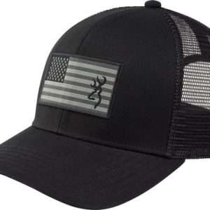 Browning Cap Glory Mesh Snap Black American Flag Patch