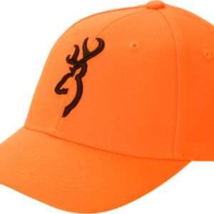 Browning Safety Orange Cap with 3D Buckmark Logo