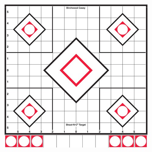 Birchwood Casey White/Black Sight-In Targets 12"