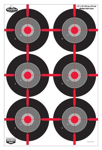 B/C TARGET DIRTY BIRD 12"X18" - Multiple Bull's-Eye Targets