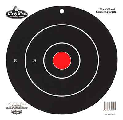 BULL'S-EYE 25 TARGETS - Improve Accuracy with 8" Targets
