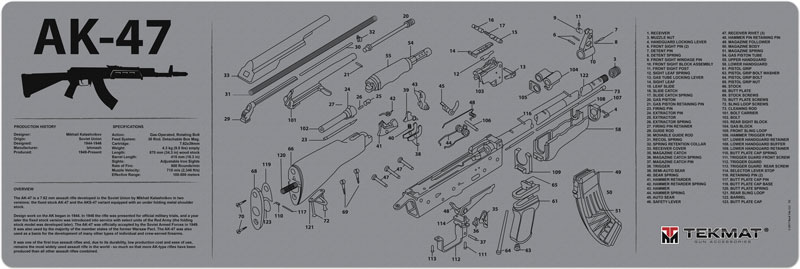12x36 AK-47 Grey Cleaning Mat - Premium Quality